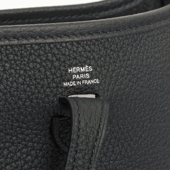 Hermes Evelyne TPM Noir Taurillon Clemence Leather Shoulder Bag - Picture 12 of 15